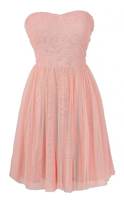 Pink Fairy Tulle Strapless Dress by Ark and Co